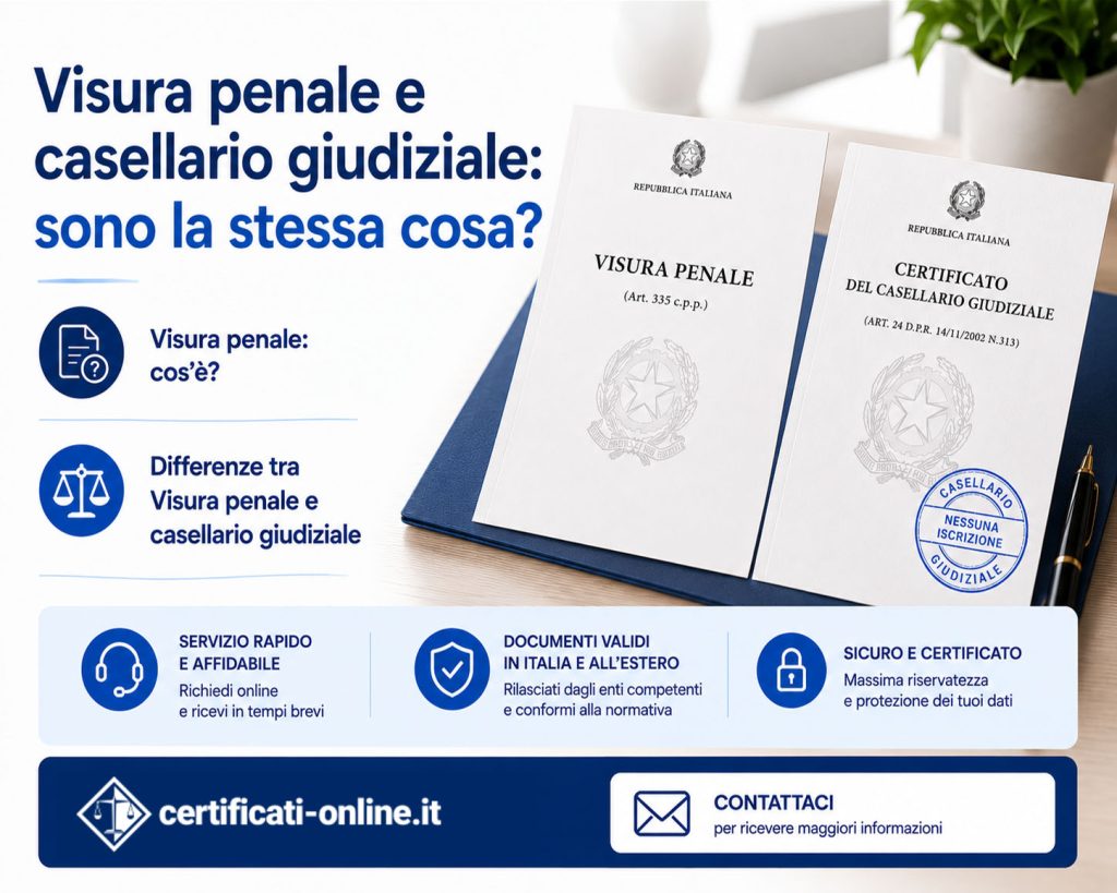 Visura penale e casellario giudiziale