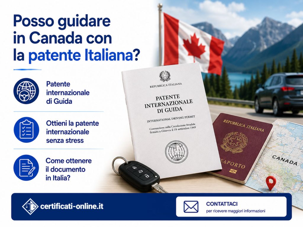 guidare in Canada con la patente Italiana